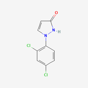 Chemical structure of 1-(2,4-dichlorophenyl)-1H-pyrazol-3-ol