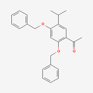 Chemical structure of 1-(2,4-Bis(benzyloxy)-5-isopropylphenyl)ethanone