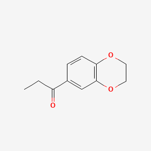 Chemical structure of 1-(2,3-Dihydro-1,4-benzodioxin-6-yl)propan-1-one