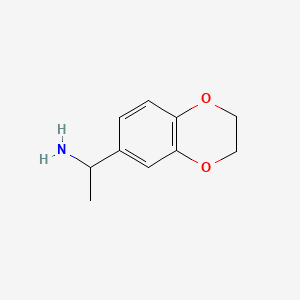 Chemical structure of 1-(2,3-Dihydro-benzo[1,4]dioxin-6-yl)-ethylamine
