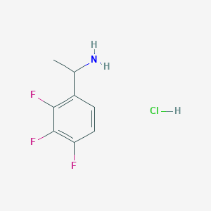 Chemical structure of 1-(2,3,4-Trifluorophenyl)ethan-1-amine hydrochloride