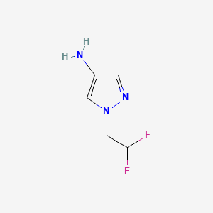 Chemical structure of 1-(2,2-Difluoroethyl)-1H-pyrazol-4-amine