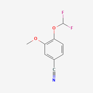 Chemical structure of 1-(2,2-difluorocyclopropyl)-3-nitrobenzene