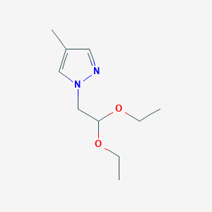 Chemical structure of 1-(2,2-Diethoxyethyl)-4-methyl-1H-pyrazole