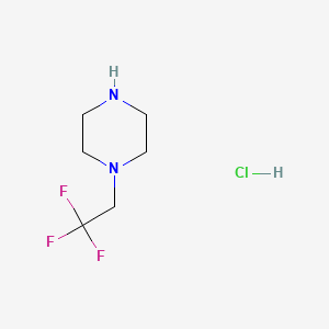 Chemical structure of 1-(2,2,2-Trifluoroethyl)piperazine hydrochloride