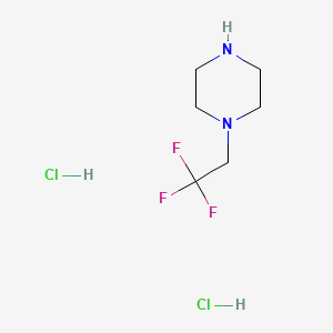 Chemical structure of 1-(2,2,2-Trifluoroethyl)piperazine dihydrochloride
