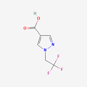 Chemical structure of 1-(2,2,2-Trifluoroethyl)-1H-pyrazole-4-carboxylic acid
