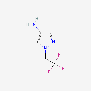 Chemical structure of 1-(2,2,2-Trifluoroethyl)-1H-pyrazol-4-amine