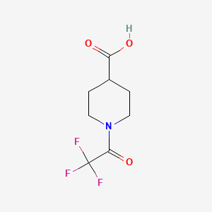 Chemical structure of 1-(2,2,2-Trifluoroacetyl)piperidine-4-carboxylic acid