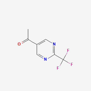 Chemical structure of 1-(2-(Trifluoromethyl)pyrimidin-5-yl)ethanone
