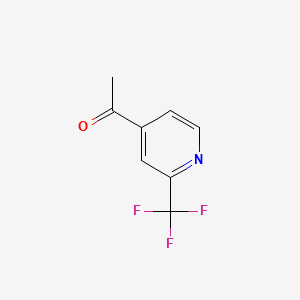 Chemical structure of 1-(2-(trifluoromethyl)pyridin-4-yl)ethanone