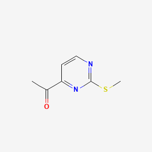 Chemical structure of 1-(2-(Methylthio)pyrimidin-4-yl)ethanone