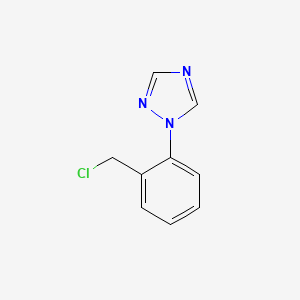 Chemical structure of 1-(2-(Chloromethyl)phenyl)-1H-1,2,4-triazole