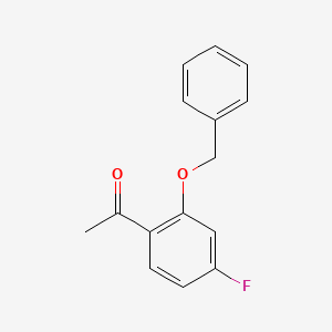 Chemical structure of 1-(2-(benzyloxy)-4-fluorophenyl)ethanone