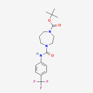 Chemical structure of 1-(1-Pivaloylpiperidin-4-yl)-3-(4-trifluoromethoxyphenyl)urea