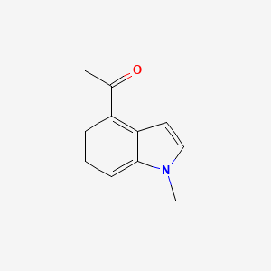 Chemical structure of 1-(1-Methyl-1H-indol-4-yl)ethanone