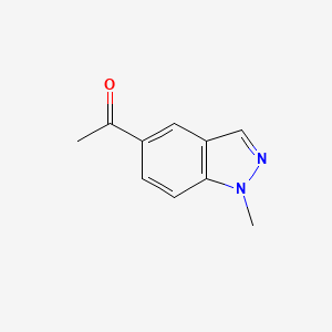 Chemical structure of 1-(1-methyl-1H-indazol-5-yl)ethanone