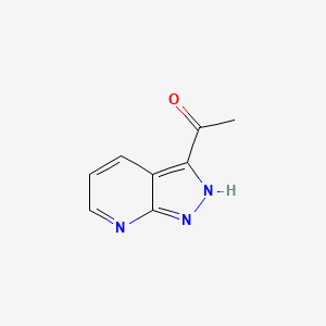 Chemical structure of 1-(1H-Pyrazolo[3,4-b]pyridin-3-yl)ethanone