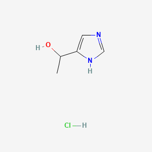 Chemical structure of 1-(1H-Imidazol-4-yl)ethan-1-ol hydrochloride