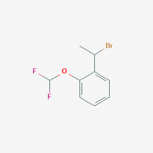 Chemical structure of 1-(1-Bromoethyl)-2-(difluoromethoxy)benzene
