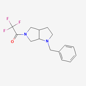Chemical structure of 1-(1-Benzylhexahydropyrrolo[3,4-b]pyrrol-5(1H)-yl)-2,2,2-trifluoroethanone