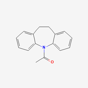 Chemical structure of 1-(5,6-Dihydrobenzo(b)(1)benzazepin-11-yl)ethanone