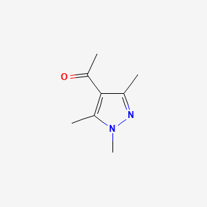 Chemical structure of 1-(trimethyl-1H-pyrazol-4-yl)ethan-1-one