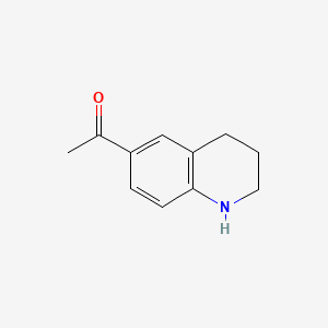Chemical structure of 1-(1,2,3,4-Tetrahydroquinolin-6-yl)ethanone