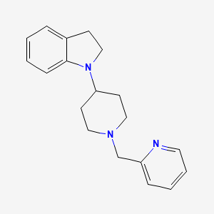 Chemical structure of 1-(1-(Pyridin-2-ylmethyl)piperidin-4-yl)indoline