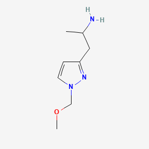 Chemical structure of 1-(1-(MethoxyMethyl)-1H-pyrazol-3-yl)propan-2-aMine