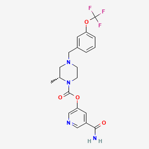 Chemical structure of 1-(1-(6-Methoxynicotinoyl)piperidin-4-yl)-3-(4-(trifluoromethoxy)phenyl)urea
