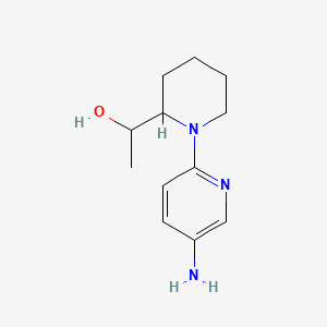 Chemical structure of 1-(1-(5-Aminopyridin-2-yl)piperidin-2-yl)ethan-1-ol