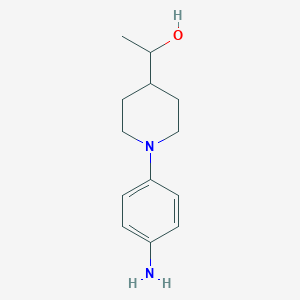 Chemical structure of 1-(1-(4-Aminophenyl)piperidin-4-yl)ethan-1-ol