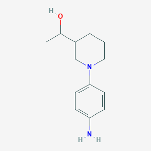 Chemical structure of 1-(1-(4-Aminophenyl)piperidin-3-yl)ethan-1-ol