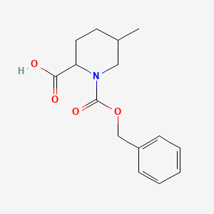 Chemical structure of 1-((Benzyloxy)Carbonyl)-5-Methylpiperidine-2-Carboxylic Acid