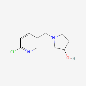 Chemical structure of 1-((6-Chloropyridin-3-yl)methyl)pyrrolidin-3-ol