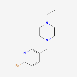 Chemical structure of 1-((6-Bromopyridin-3-yl)methyl)-4-ethylpiperazine