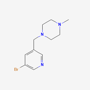 Chemical structure of 1-((5-Bromopyridin-3-yl)methyl)-4-methylpiperazine