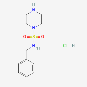 Chemical structure of 1-((4-Hydrazinylbenzyl)sulfonyl)pyrrolidine hydrochloride