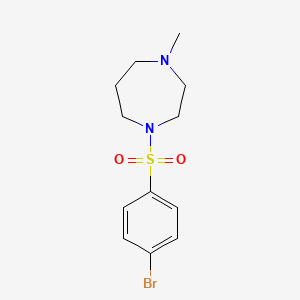 Chemical structure of 1-((4-Bromophenyl)sulfonyl)-4-methyl-1,4-diazepane