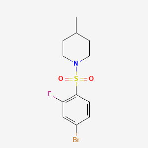 Chemical structure of 1-((4-BroMo-2-fluorophenyl)sulfonyl)-4-Methylpiperidine
