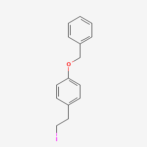 Chemical structure of 1-((4-(2-iodoethyl)phenoxy)methyl)benzene