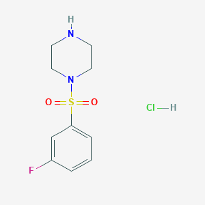 Chemical structure of 1-((3-Fluorophenyl)sulfonyl)piperazine hydrochloride