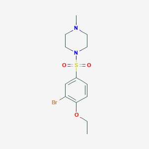 Chemical structure of 1-((3-Bromo-4-ethoxyphenyl)sulfonyl)-4-methylpiperazine