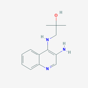 Chemical structure of 1-((3-Aminoquinolin-4-yl)amino)-2-methylpropan-2-ol