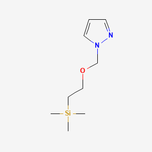 Chemical structure of 1-((2-(Trimethylsilyl)ethoxy)methyl)-1H-pyrazole