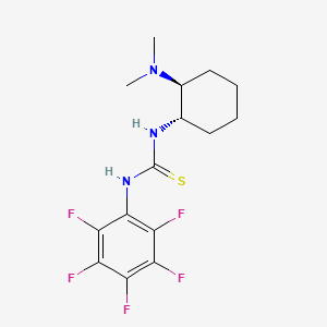 Chemical structure of 1-((1R,2R)-2-(Dimethylamino)cyclohexyl)-3-(perfluorophenyl)thiourea