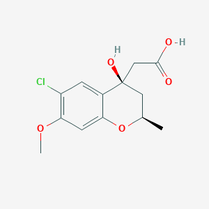 Chemical structure of 1-(((4-Chlorophenoxy)carbonyl)oxy)ethyl isobutyrate