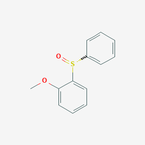 Chemical structure of +)-S-o-Anisyl S-phenyl sulphoxid