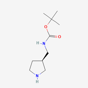 Chemical structure of |R|-3-N-Boc-aMinoMethypyrrolidine
